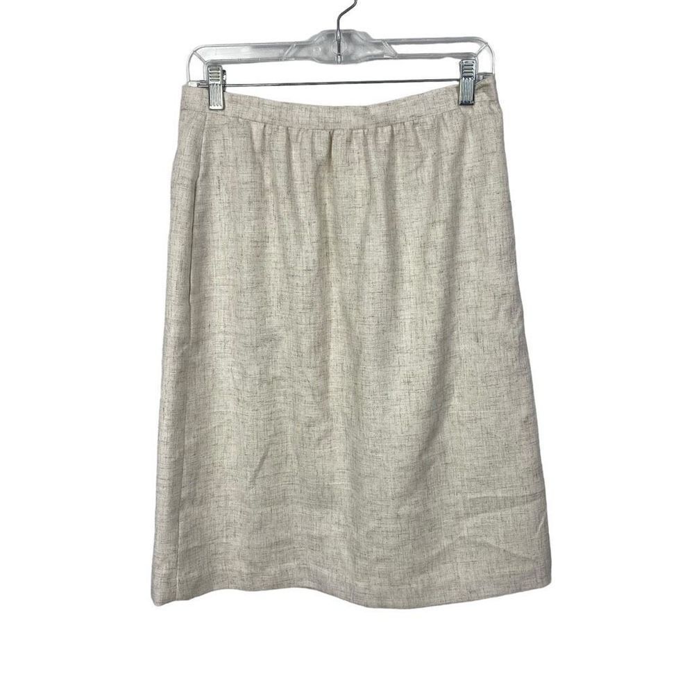 Vintage Woven Cream Skirt USA Size 14